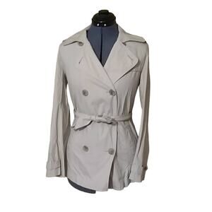 Gap spring fall rain coat water resistant jacket khaki trench style small